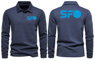 SFO AIRPORT LONG SLEEVE POLO